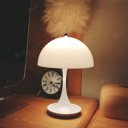 White Mushroom Small Table Lamp | Glowing Elegance