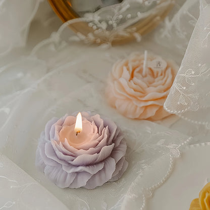 Peony Shaped Scented Beeswax Candles