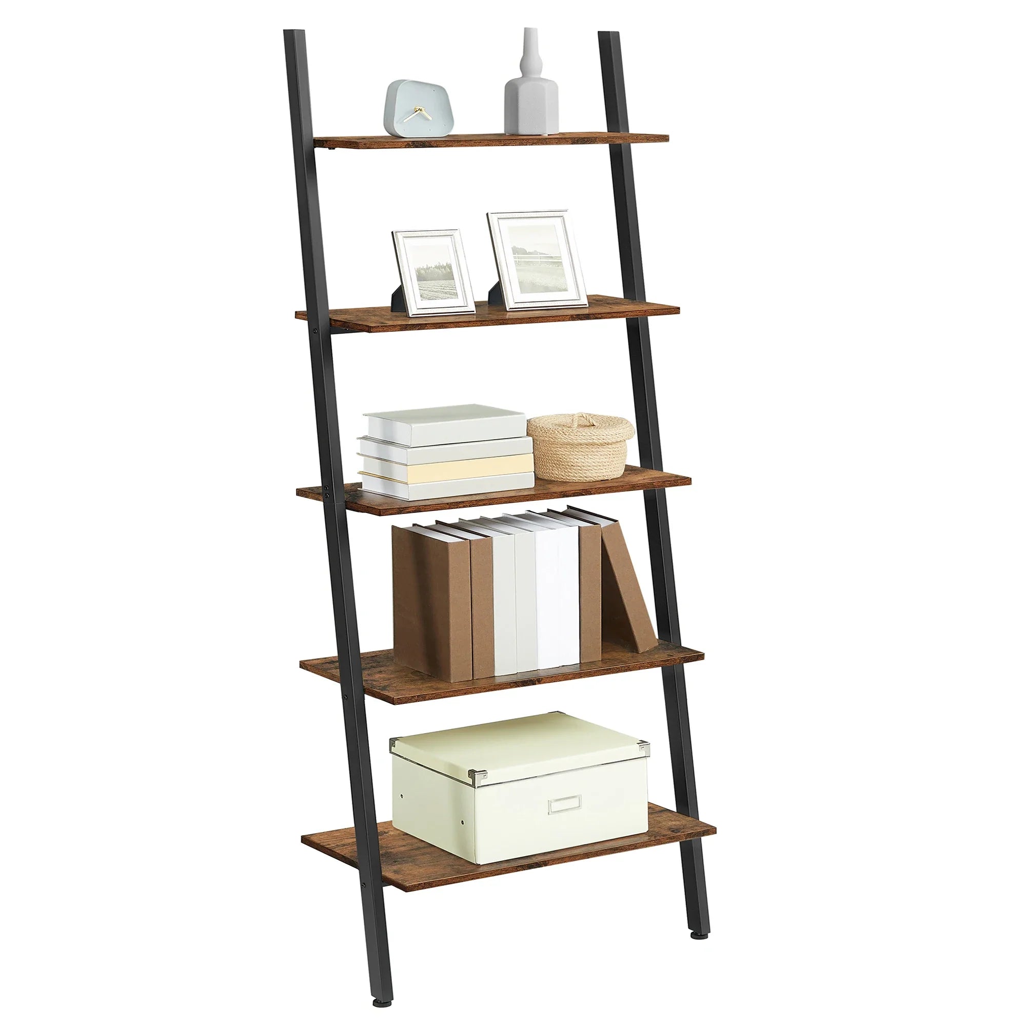 5-Tier Industrial Style Corner Wall Shelf: Maximize Your Space with Style