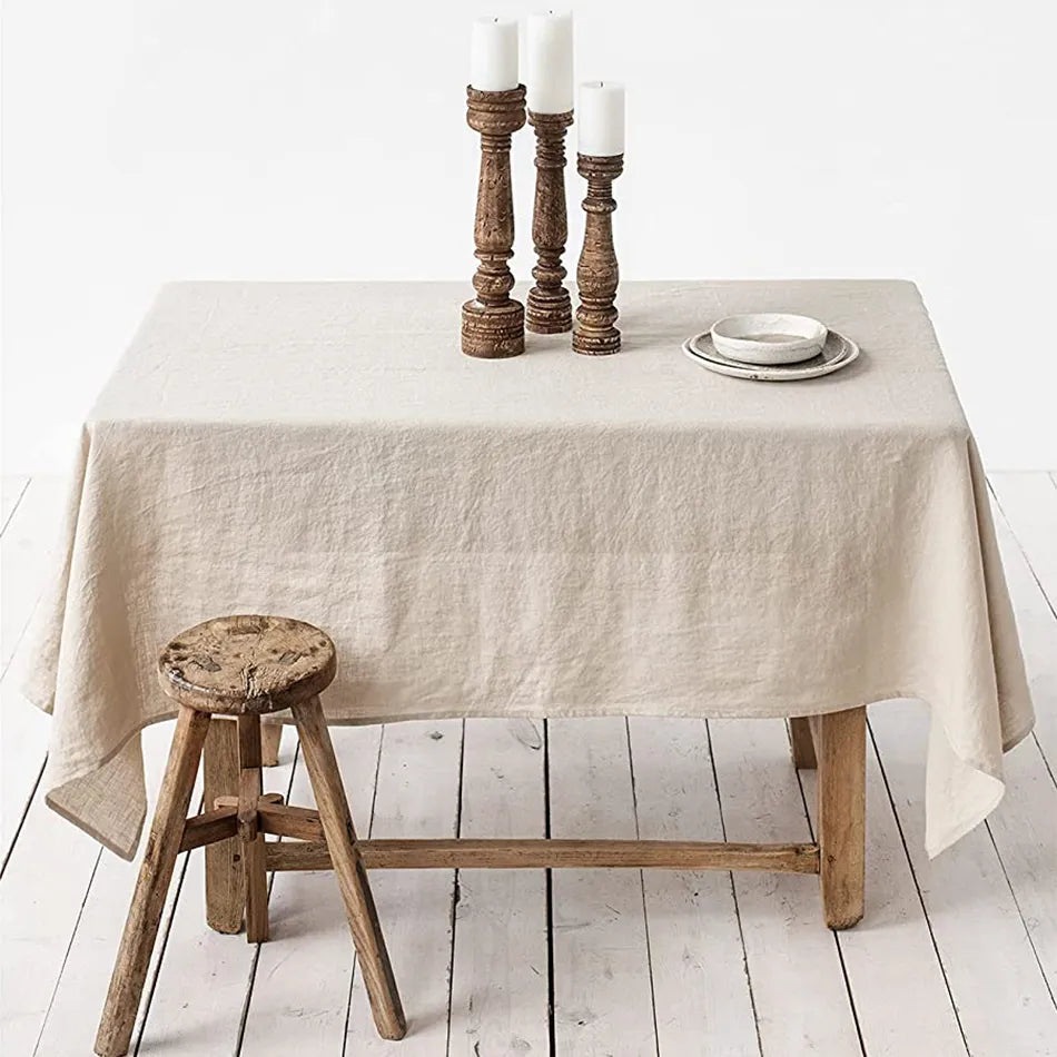 Linen Tablecloth | Dustproof, Various Sizes, Vibrant Colors