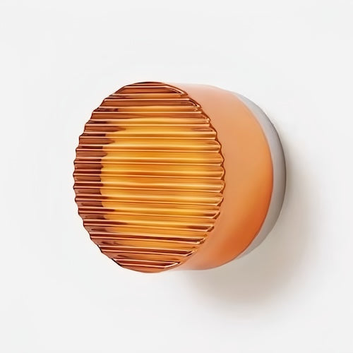 Acrylic Round Lounge Wall Lights - Amber, Clear, Smoke Shades