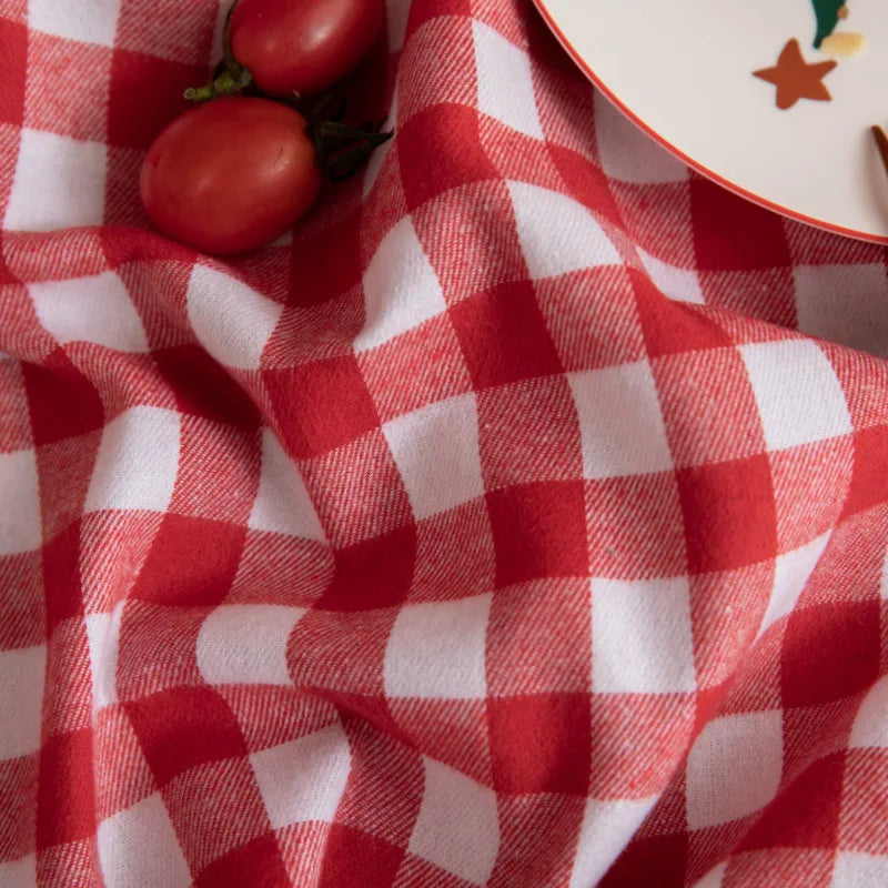 Christmas Tablecloth | Timeless Plaid Design, Easy Care, and Soft Comfort