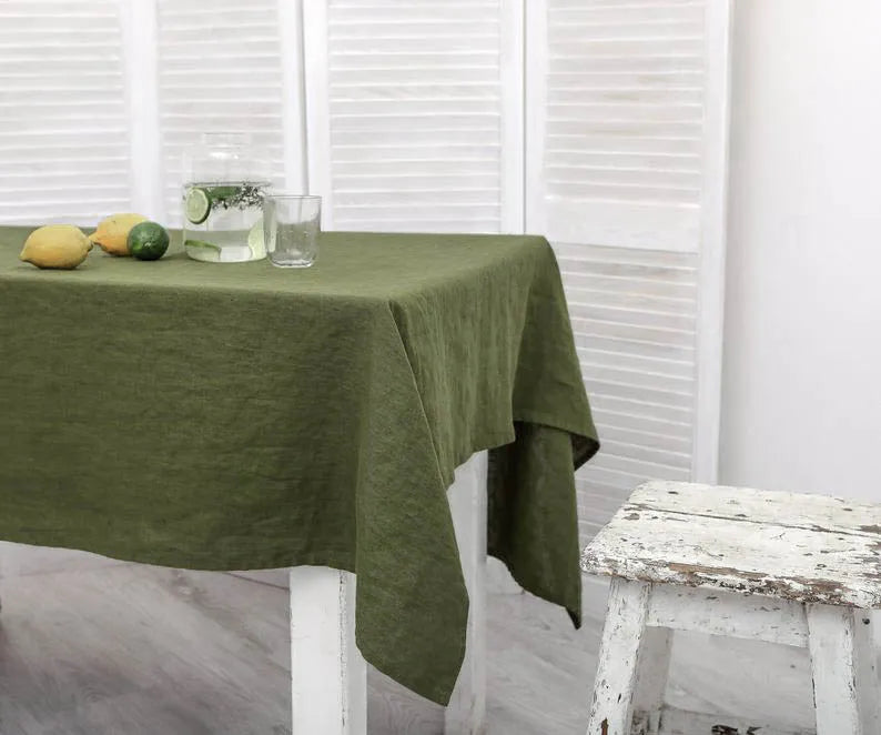 Linen Tablecloth | Dustproof, Various Sizes, Vibrant Colors