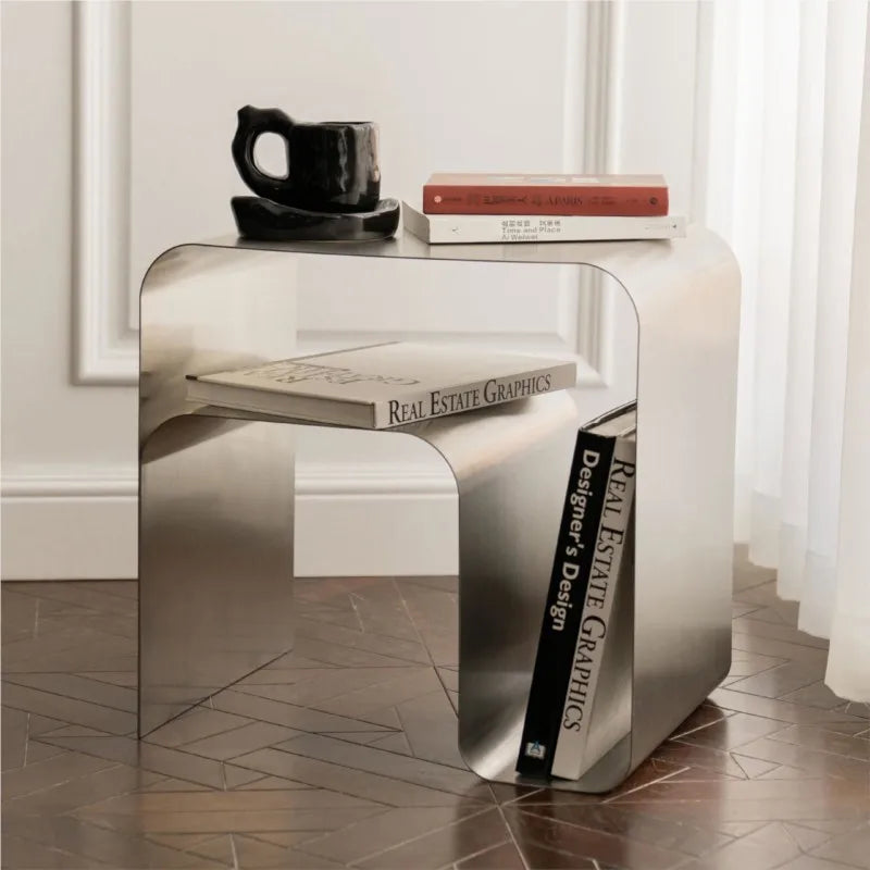 Minimalist Stainless Steel Lounge Side Table | Minimalist Perfection